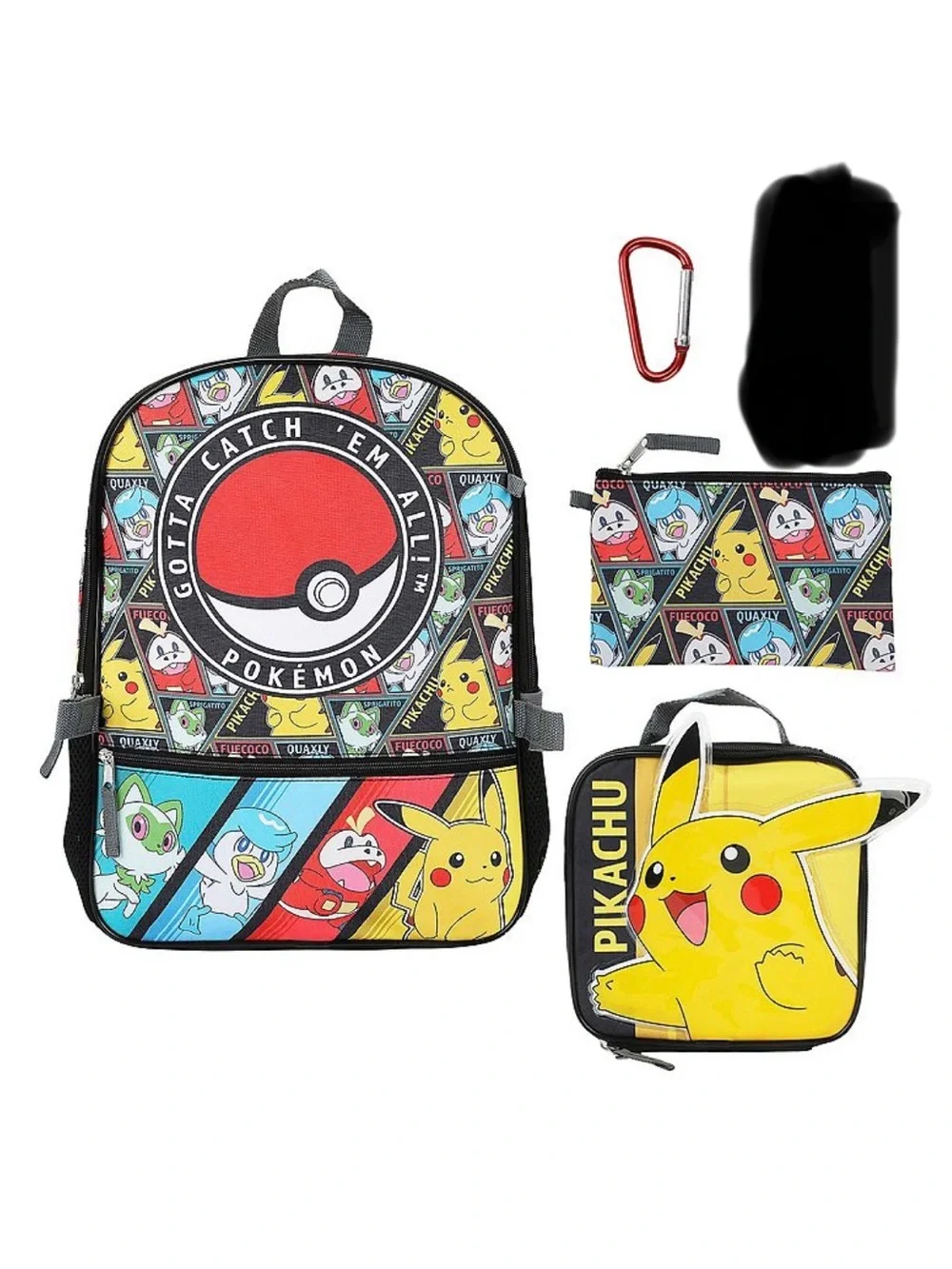 Pikachu Pokemon Kids Backpack - Yellow & Black